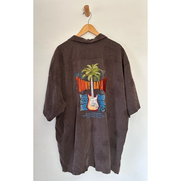 Tommy Bahama Men's Silk Button Down Shirt XXL Brown Plugged Into Paradise - Picture 5 of 12